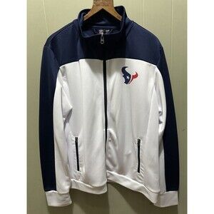 NFL TEAM APPAREL Women's Bejeweled Logo Houston Texans Full Zip Jacket Sz XL EUC